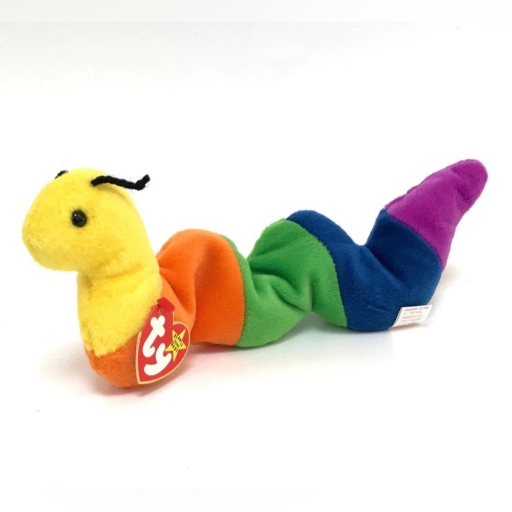 TY Beanie Buddy - Inch the Inchworm (16 inch) - Vintage New With Mint Tag